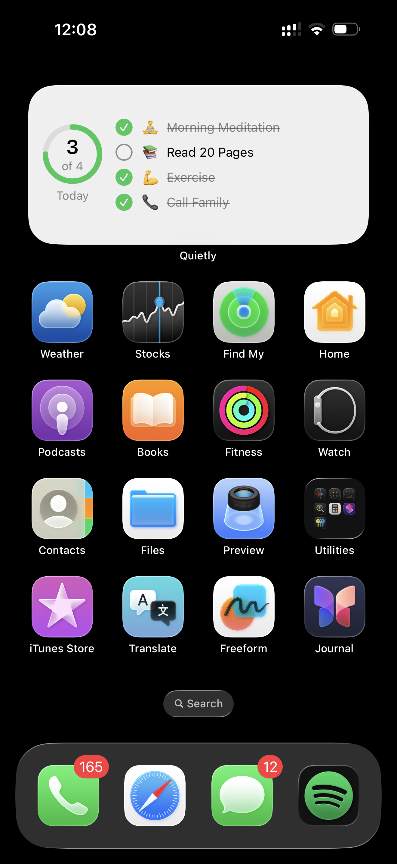 Quietly App - Widget
